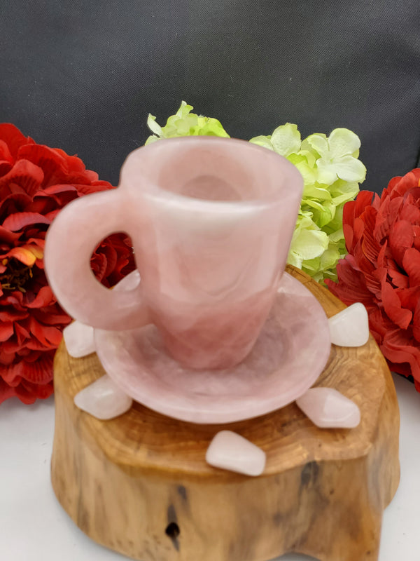 Rose Quartz Cup and Saucer Set
