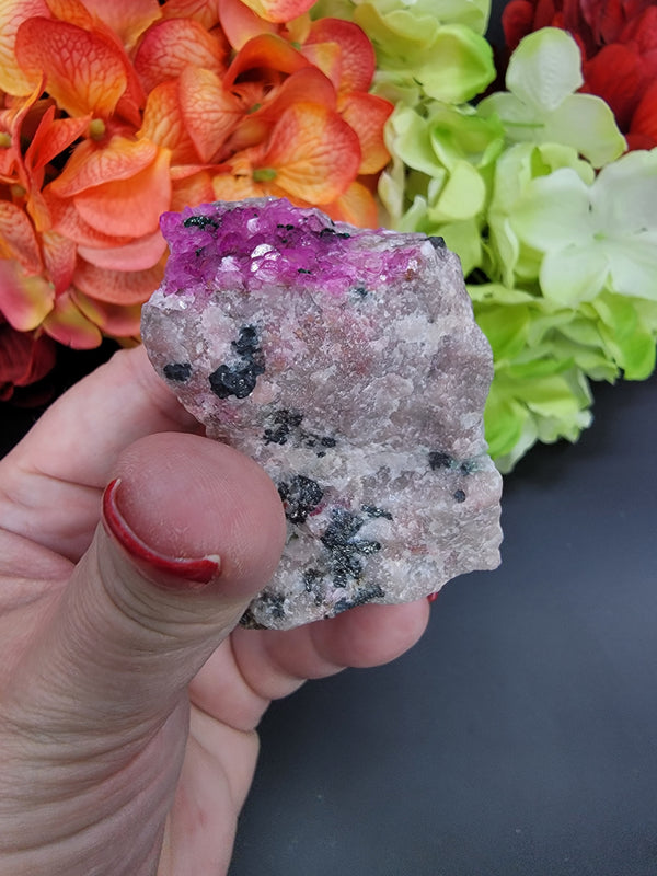 Raw Salrose with Malachite and Galena Inclusions